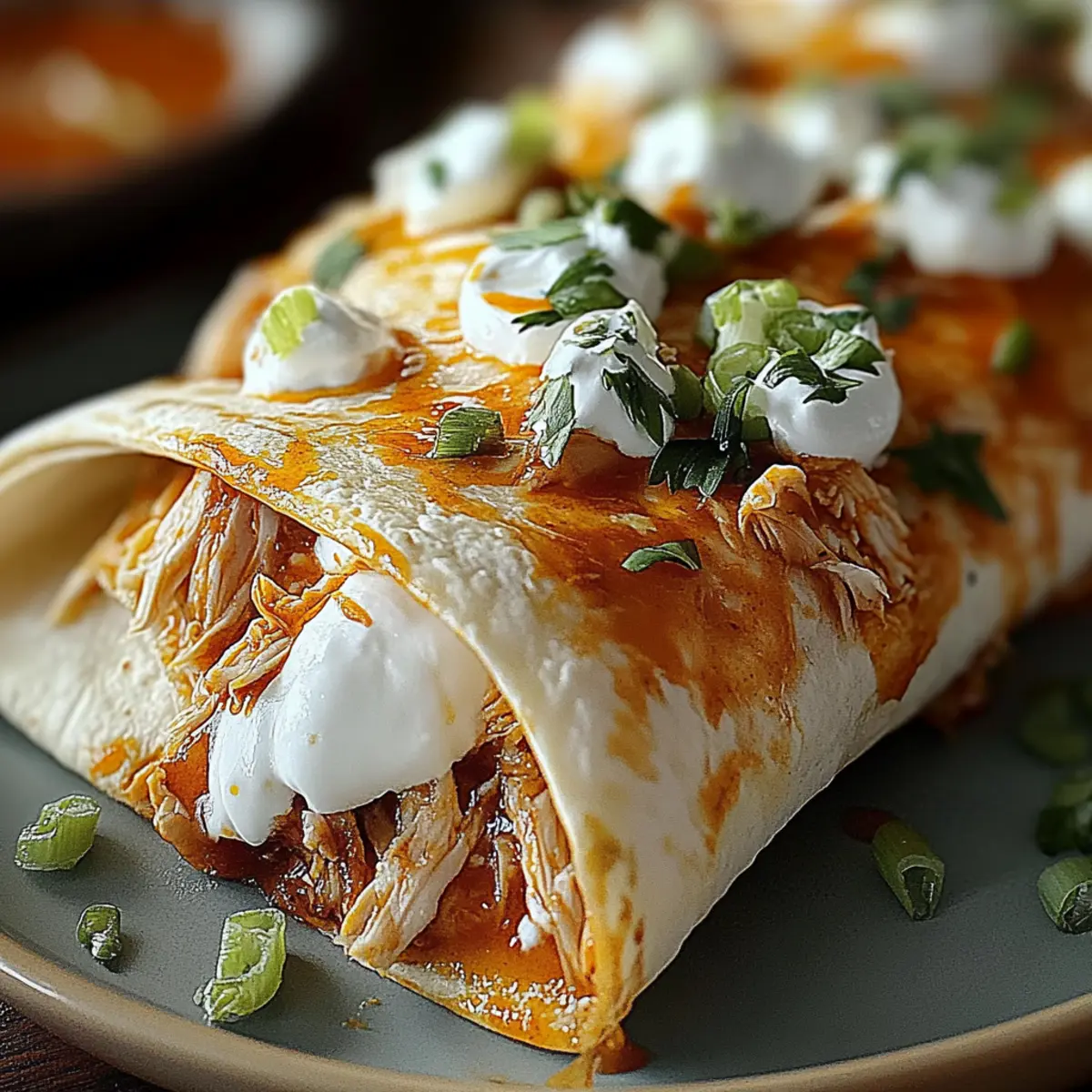 Cheesy Buffalo Chicken Burritos