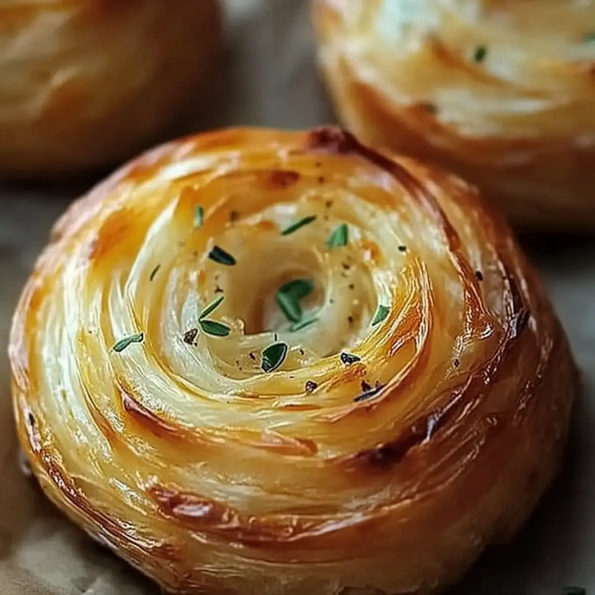 Cheesy Garlic Cruffins