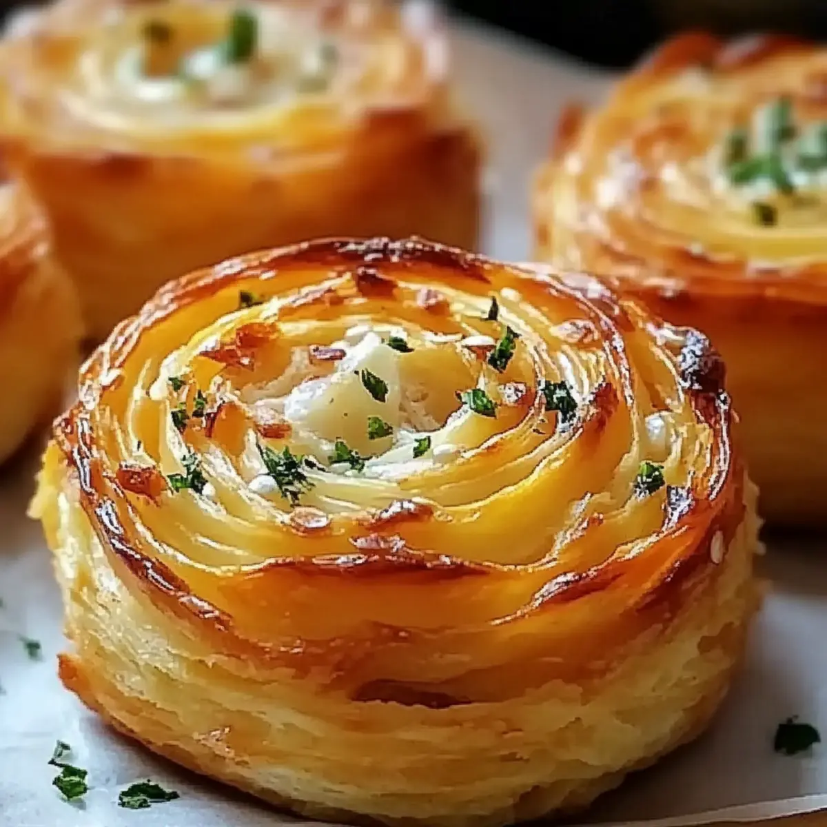 Cheesy Garlic Cruffins