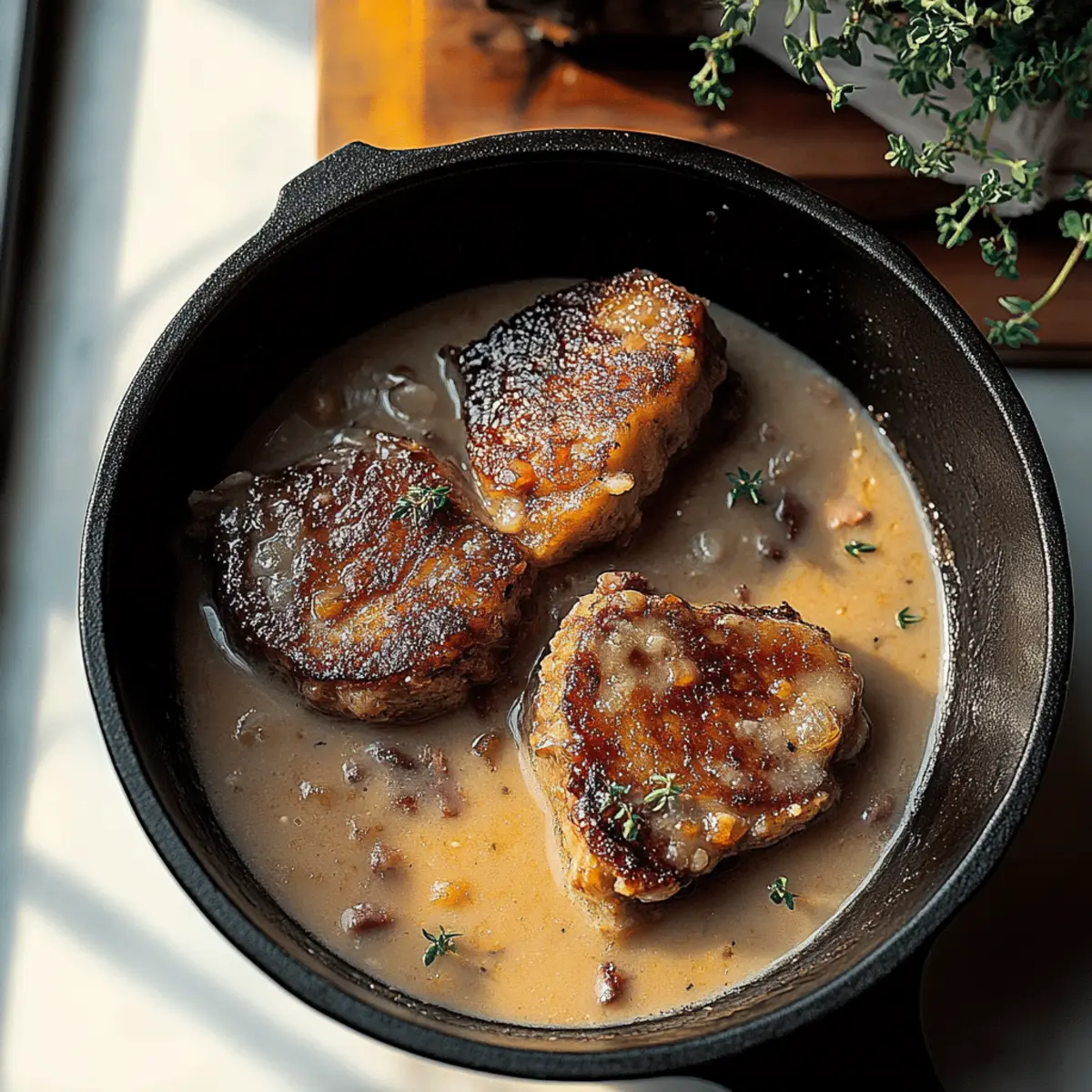 Country Fried Pork Chops with Bacon Gravy