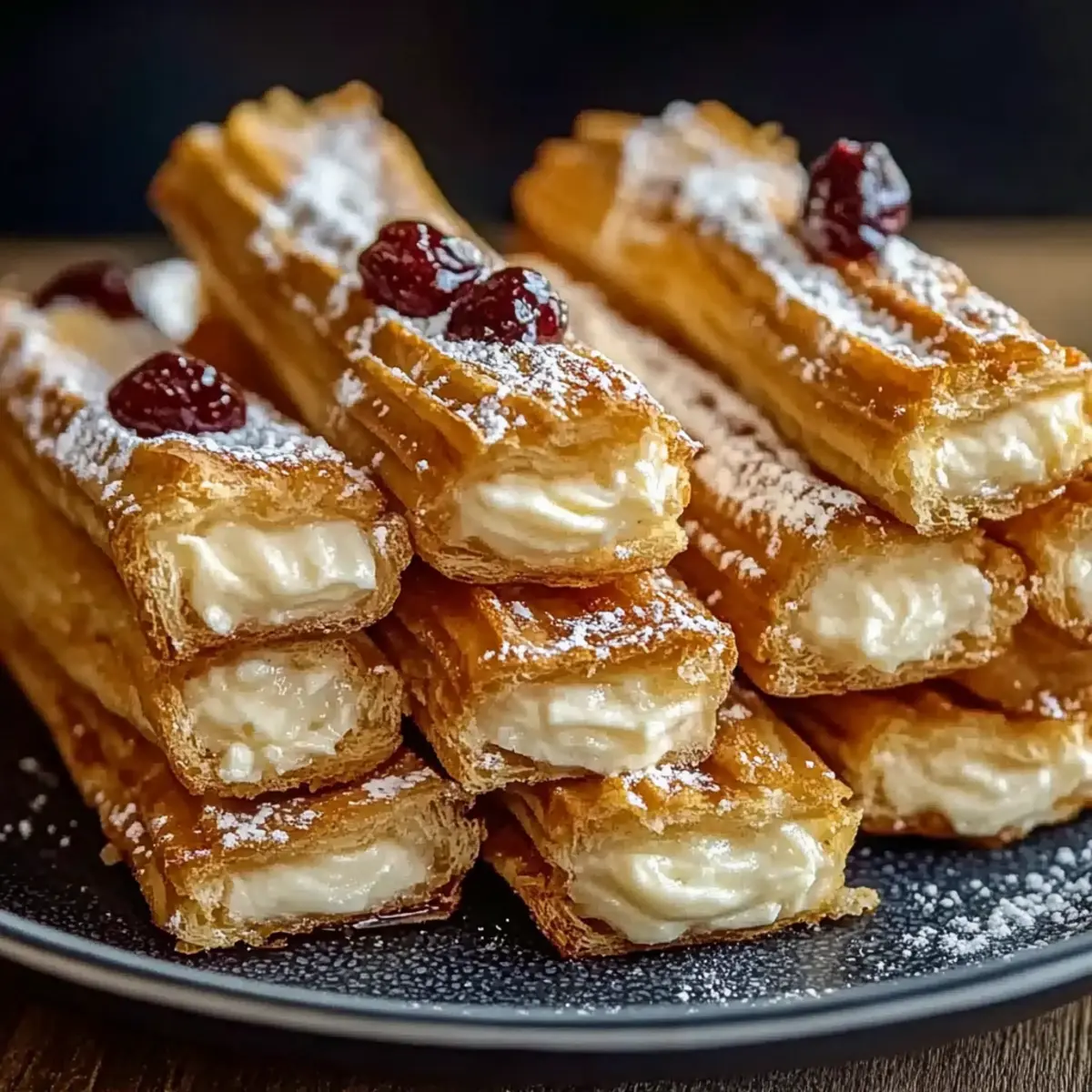 Cranberry Orange Cream Cheese Pastry Straws