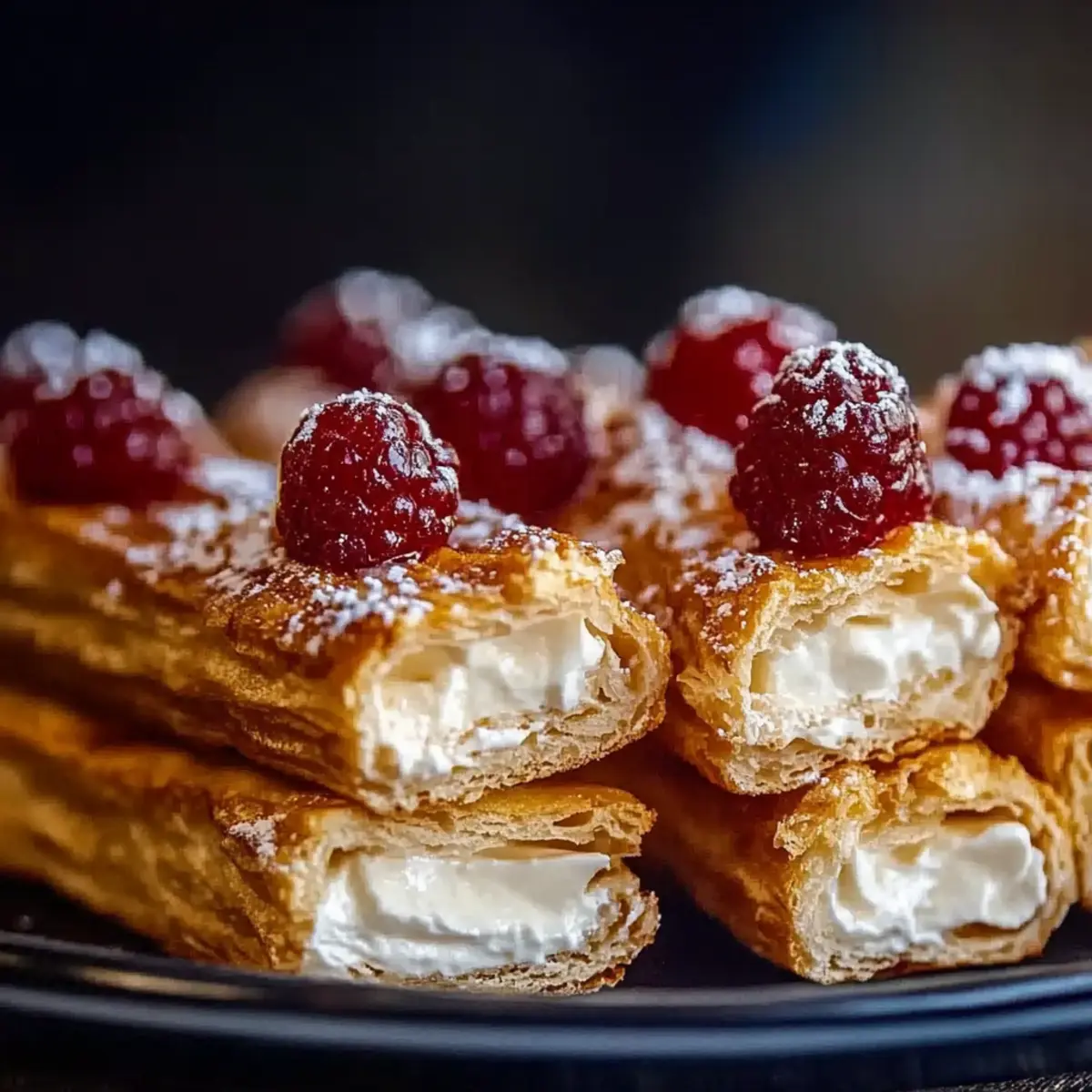 Cranberry Orange Cream Cheese Pastry Straws