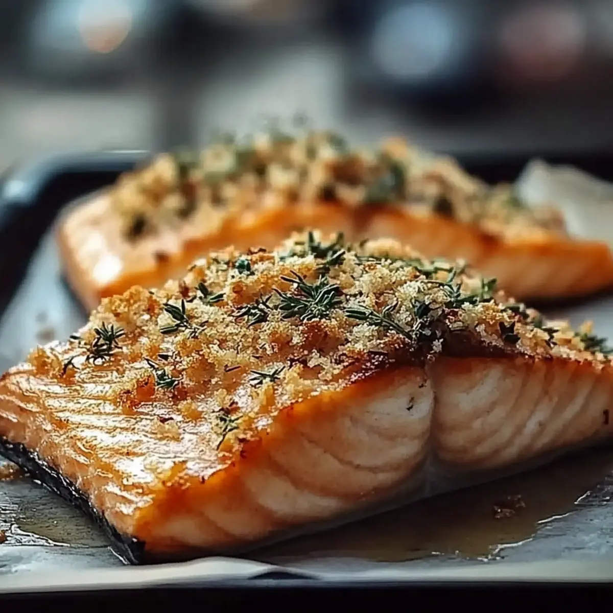 Crispy Parmesan Salmon Bake