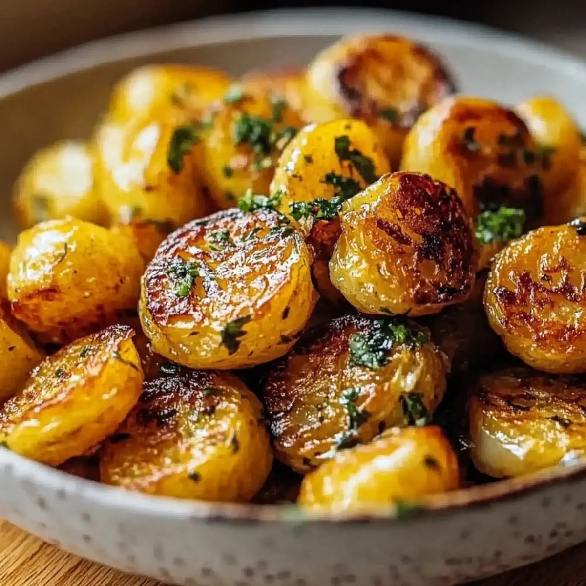 Crispy Roasted Mustard Potatoes