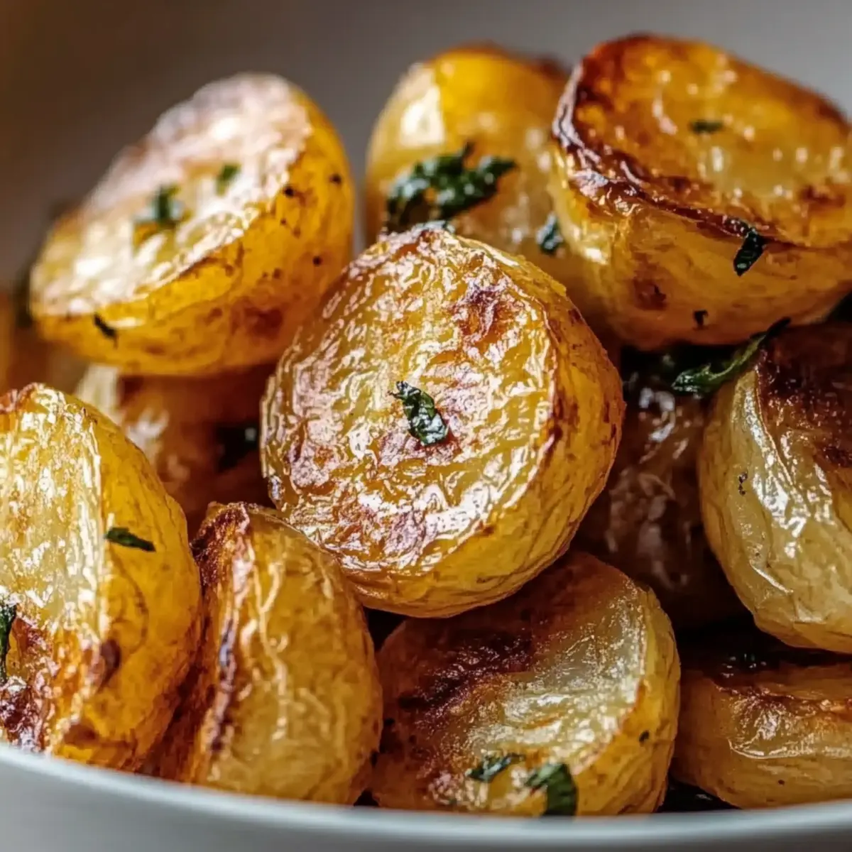 Crispy Roasted Mustard Potatoes
