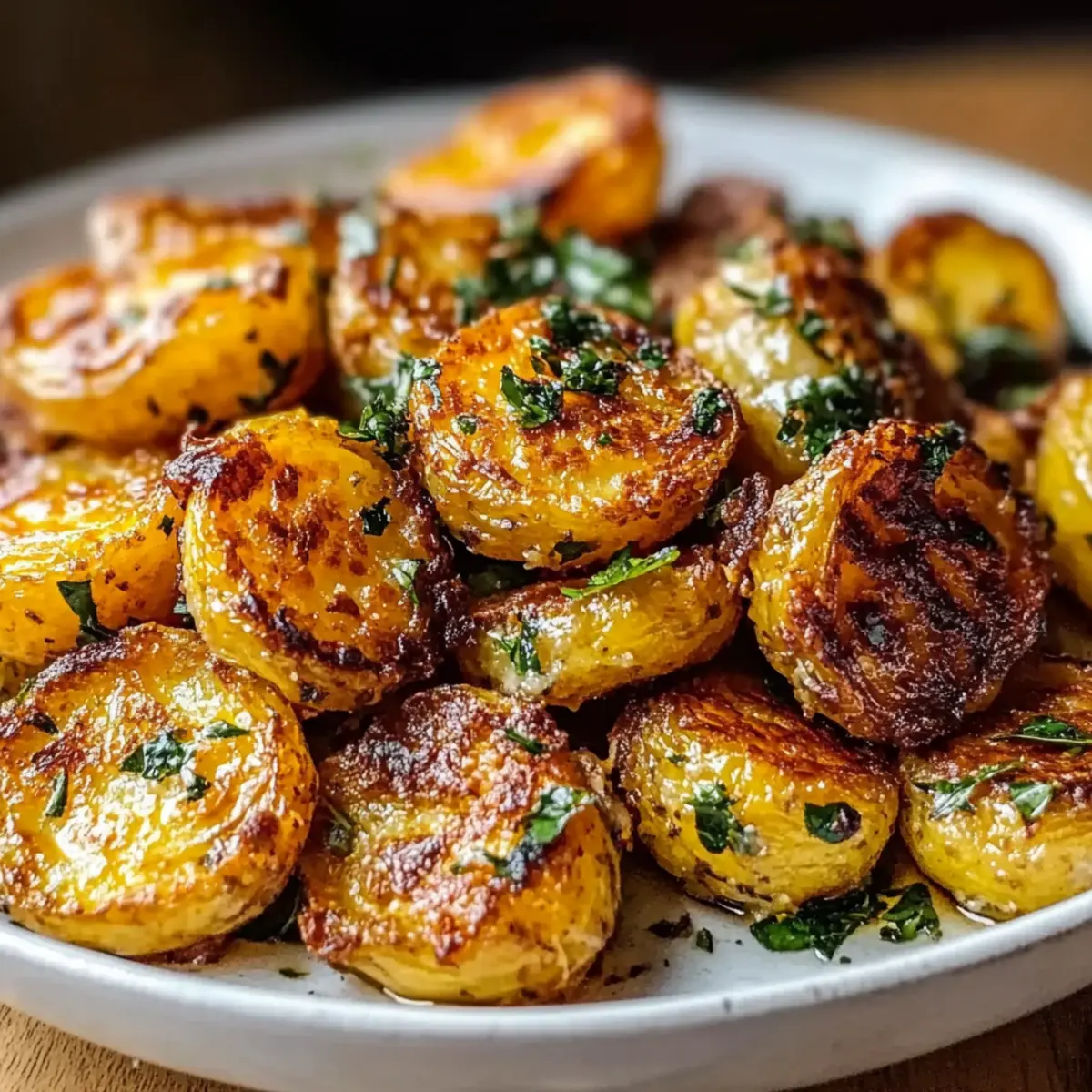 Crispy Roasted Mustard Potatoes