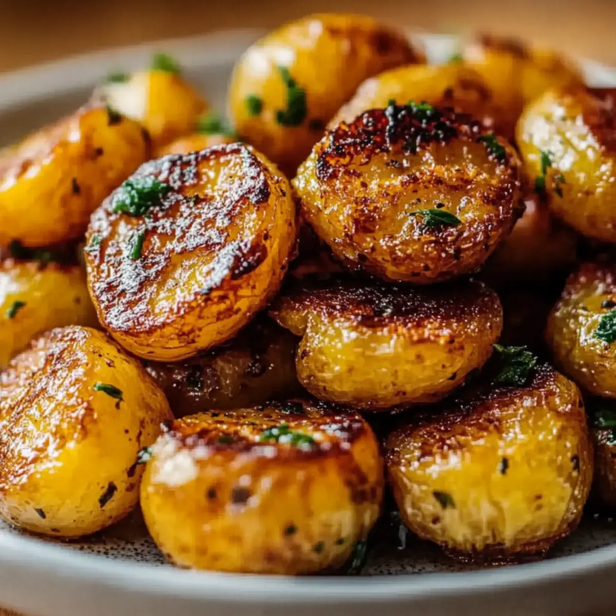 Crispy Roasted Mustard Potatoes