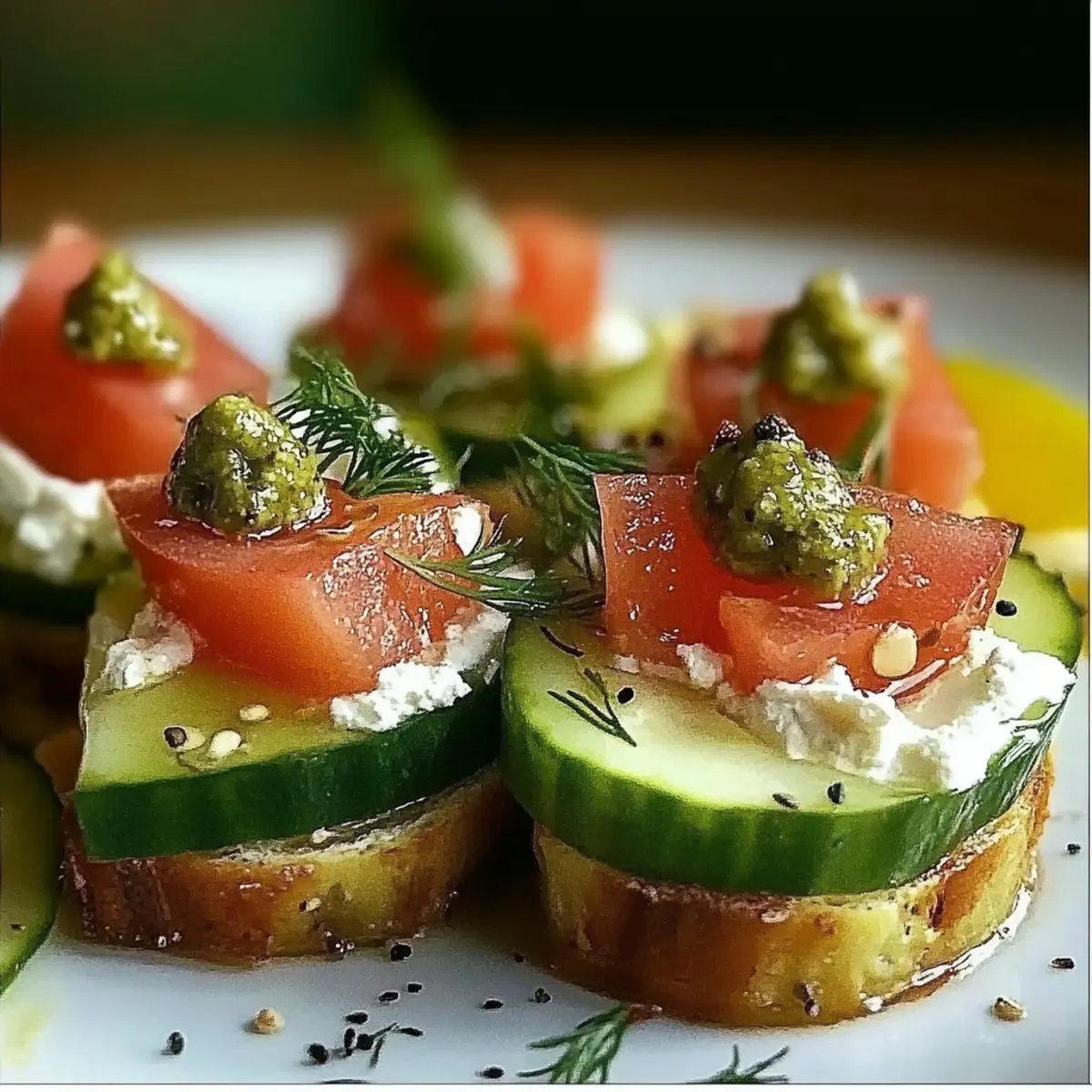 Cucumber Bites with Smoked Salmon