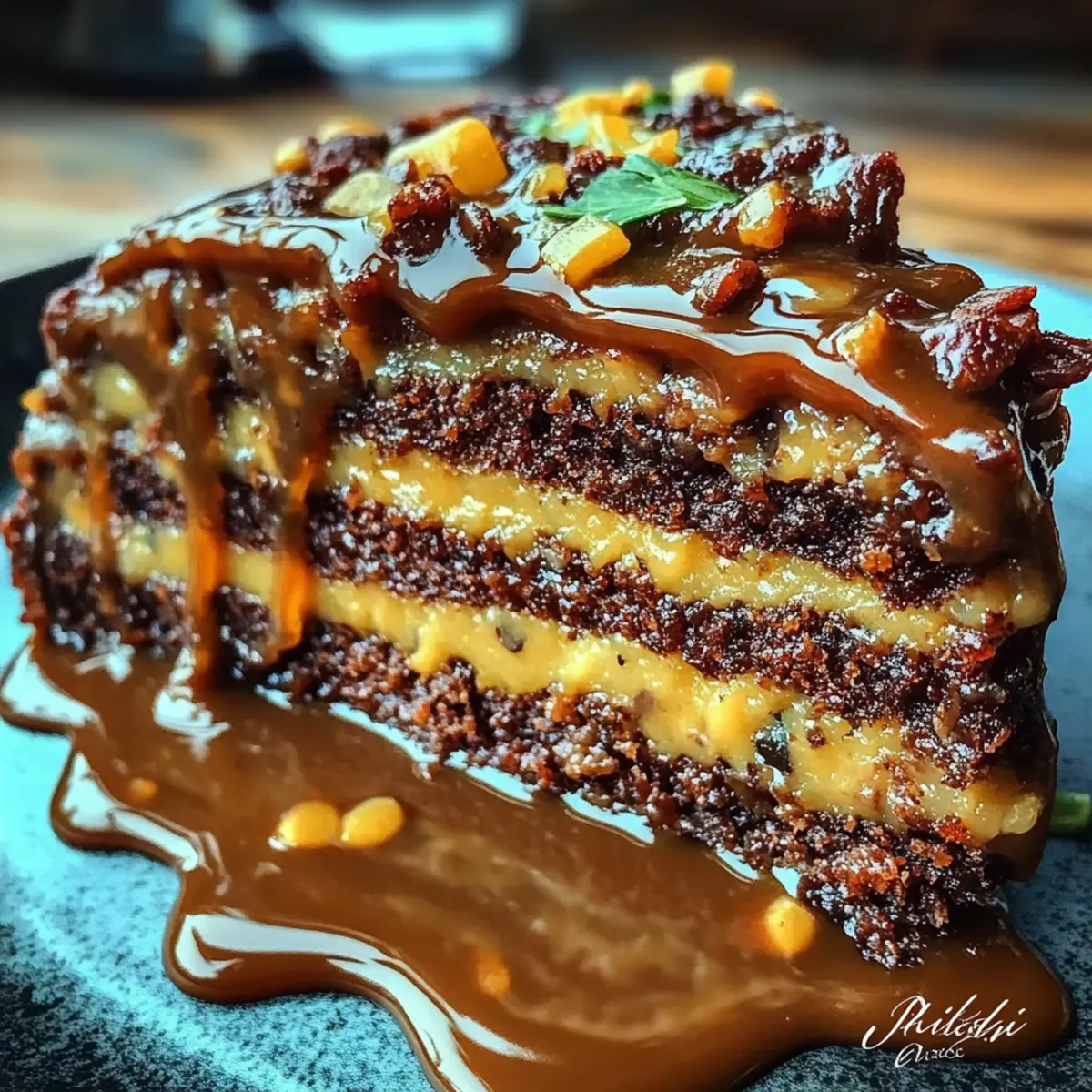 Elegant German Chocolate Glitzertorte