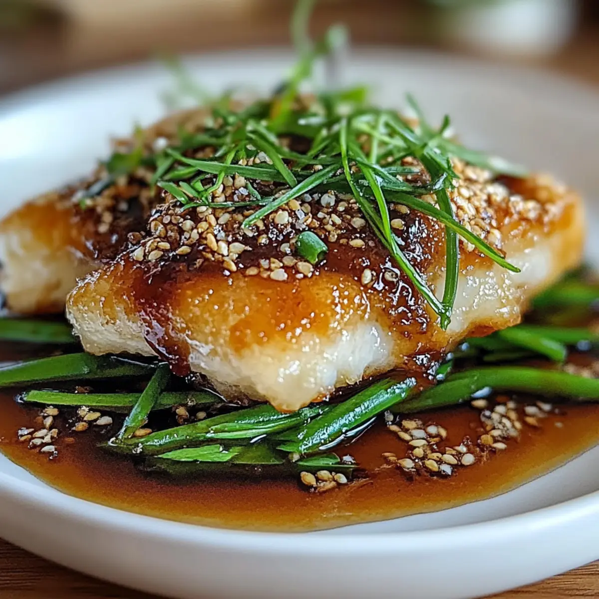 Flaky Cod With Ginger Soy Glaze