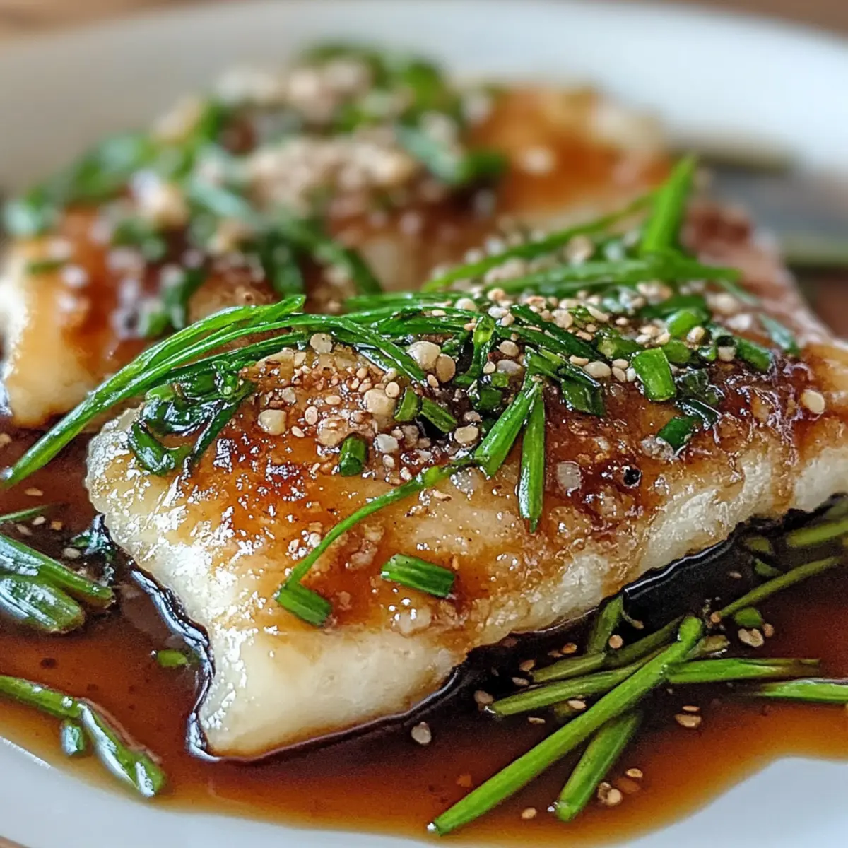 Flaky Cod With Ginger Soy Glaze