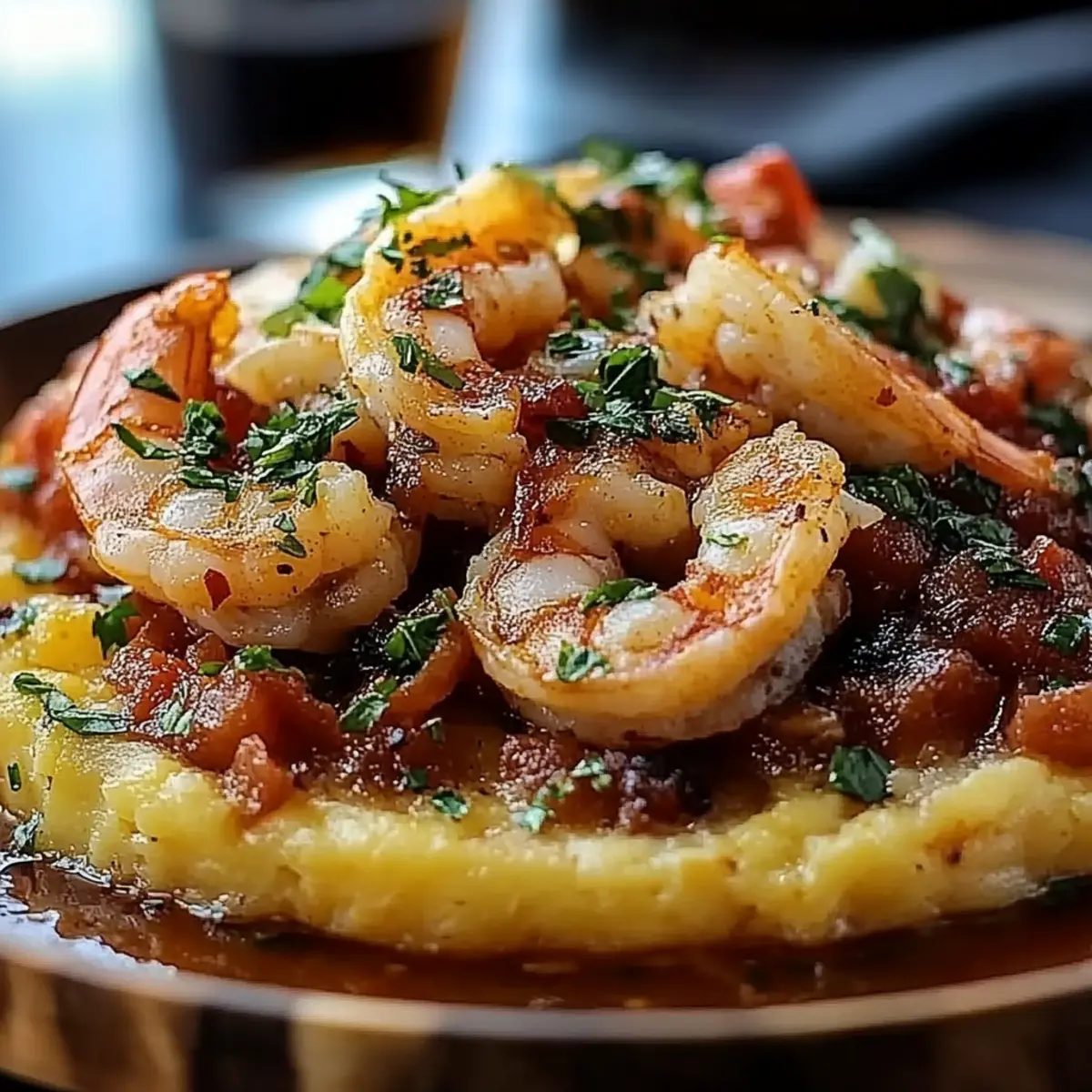 Garlic Shrimp Mofongo