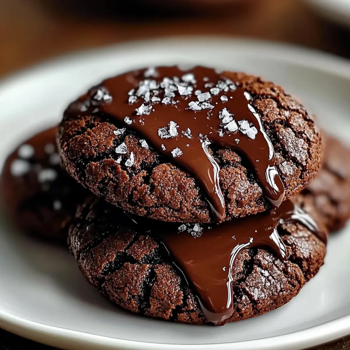 Gooey Chocolate Ganache Cookies