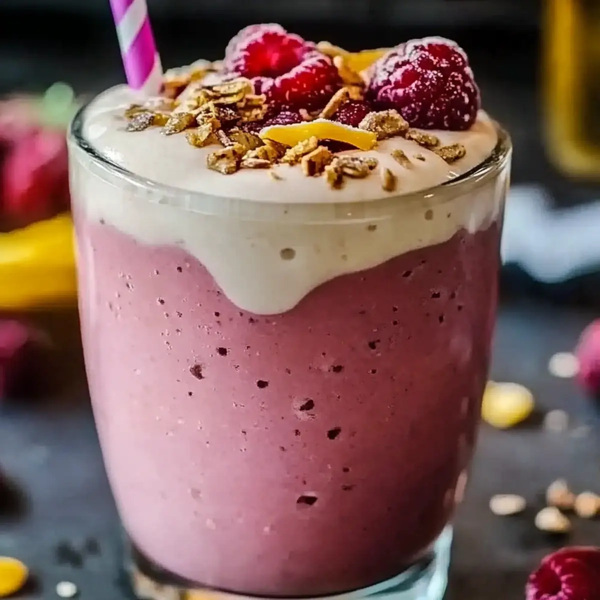 Greek Yogurt Raspberry Protein Shake