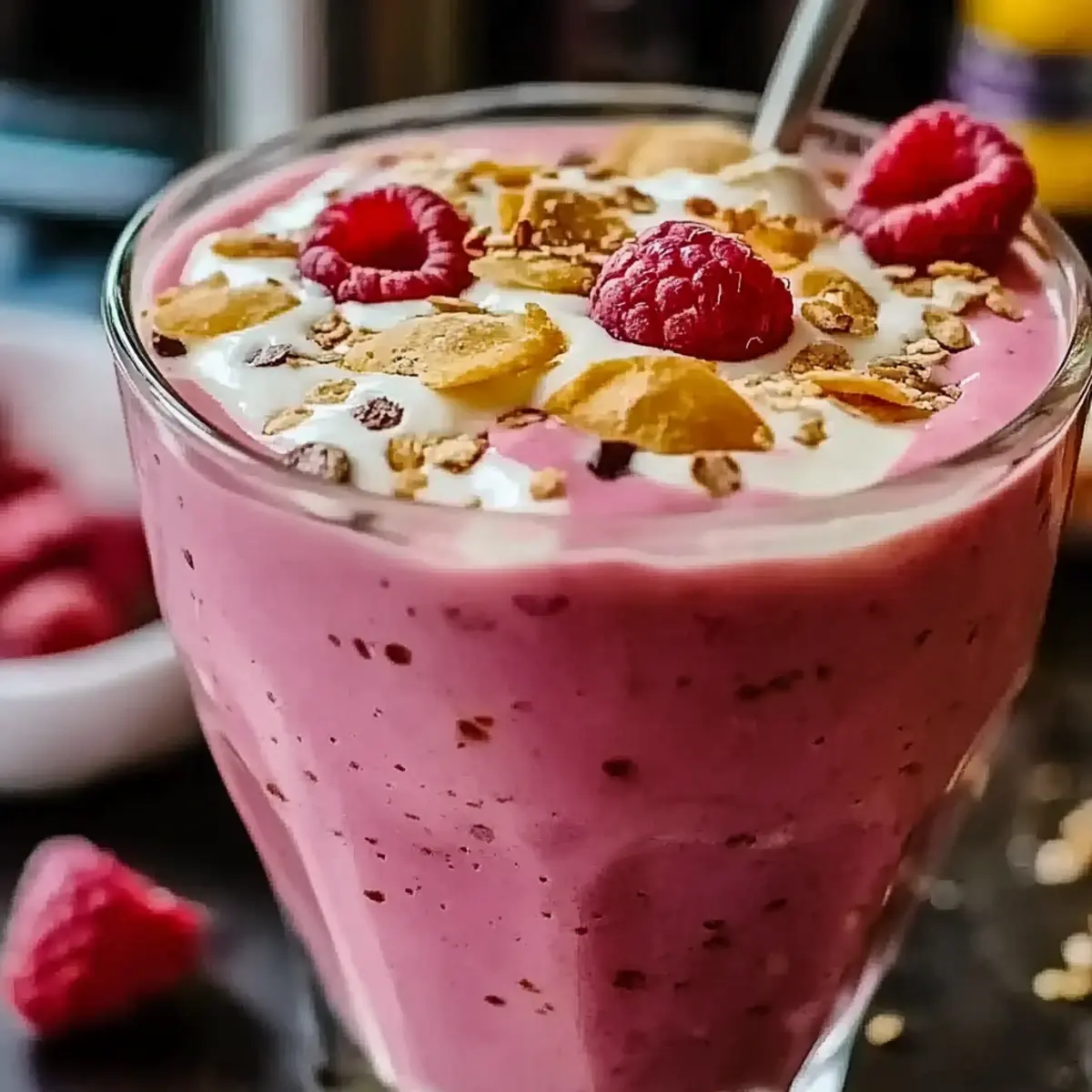 Greek Yogurt Raspberry Protein Shake