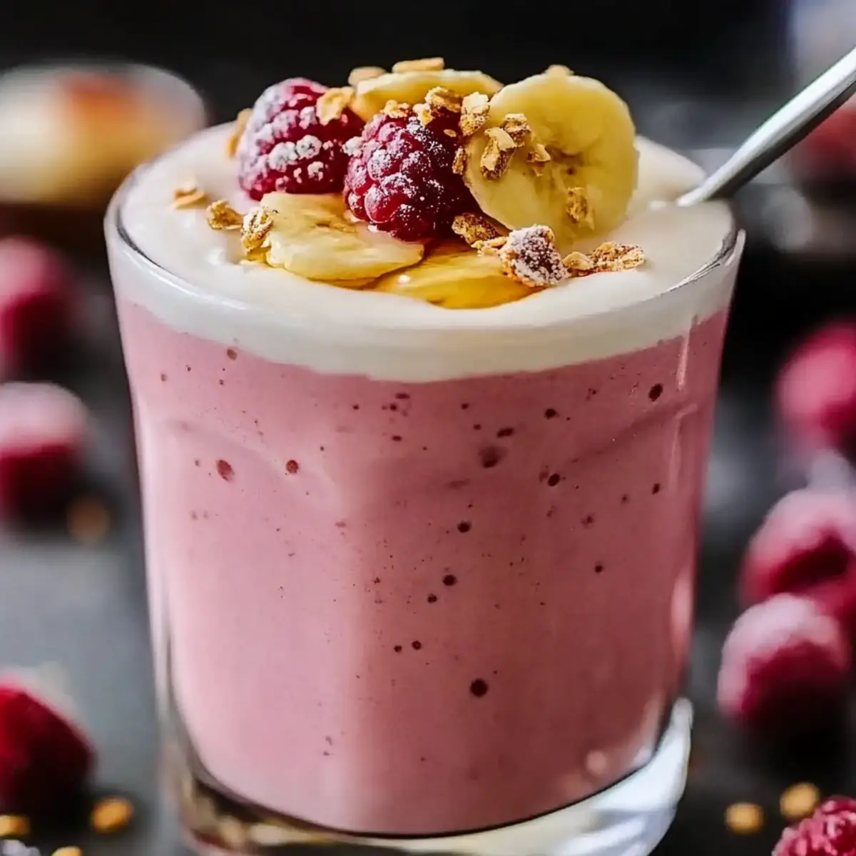 Greek Yogurt Raspberry Protein Shake