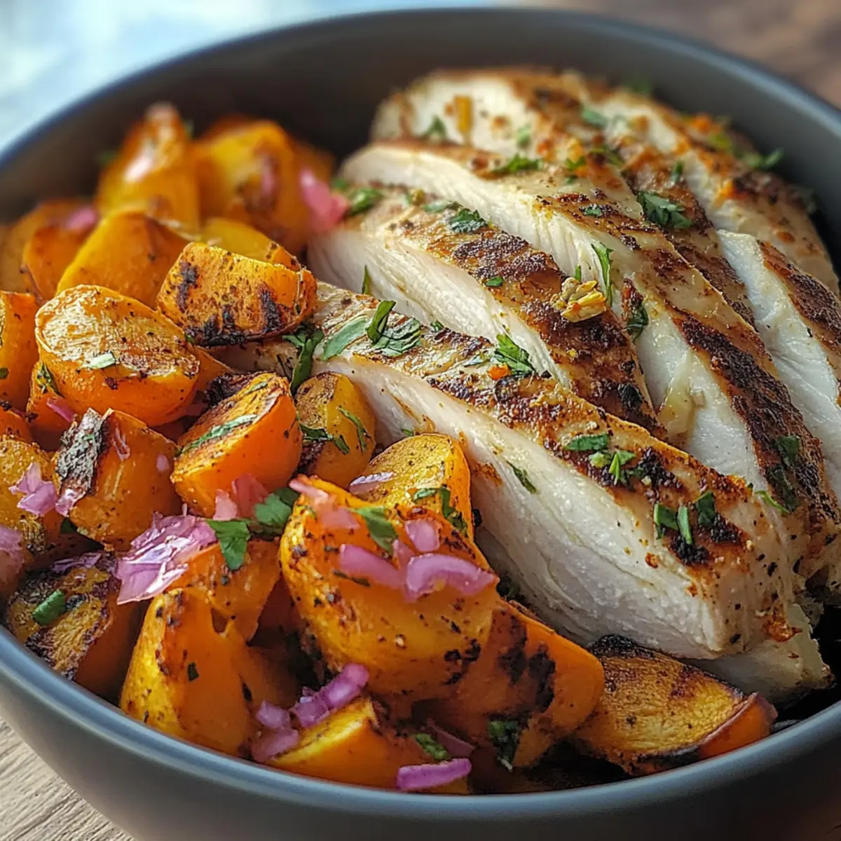 Grilled Chicken & Sweet Potato Bowl