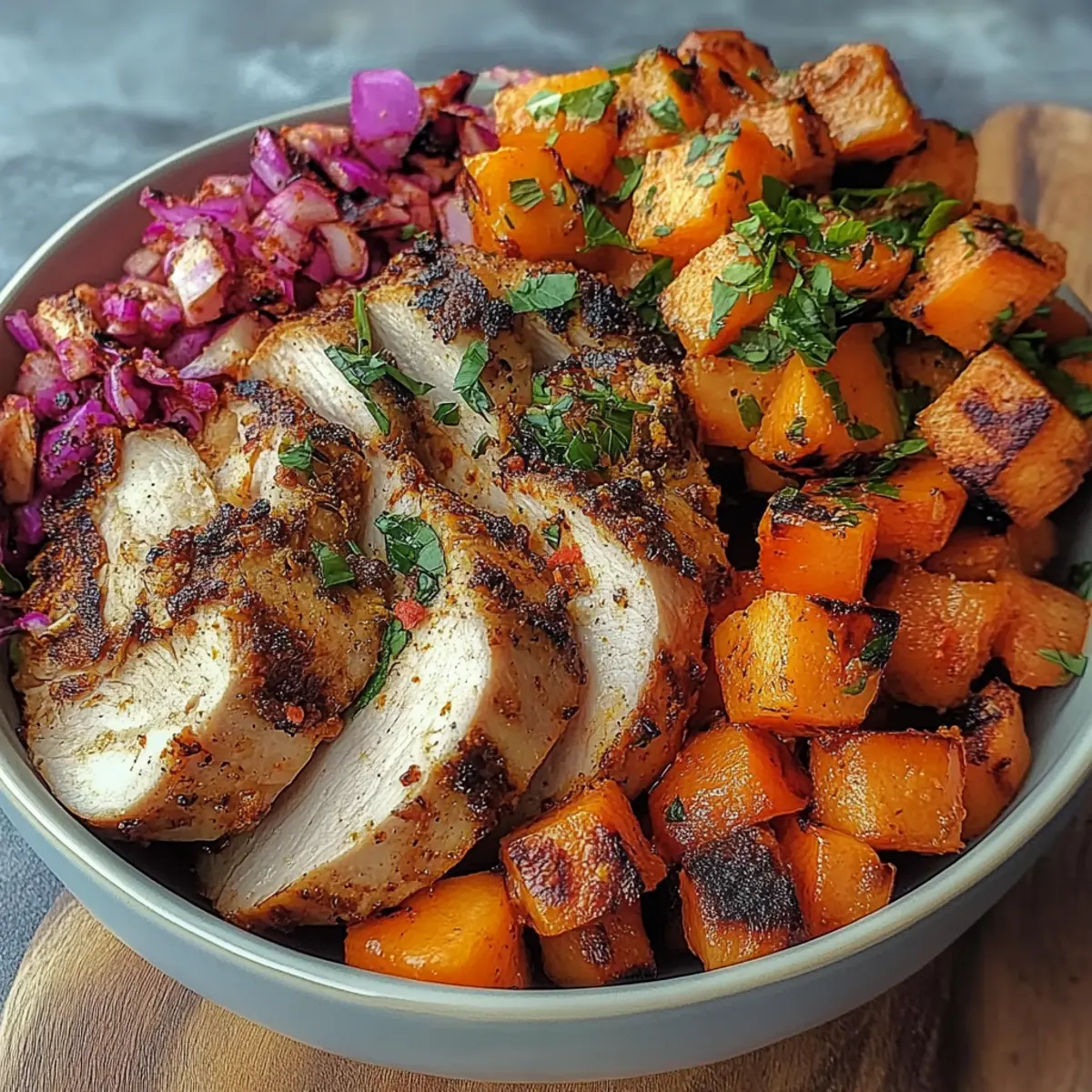 Grilled Chicken & Sweet Potato Bowl