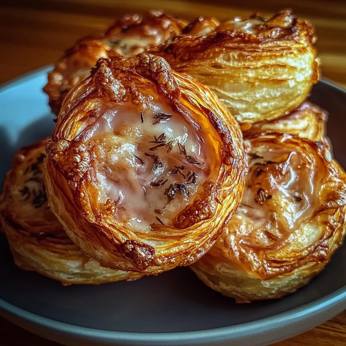 Ham and Cheese Puff Pastry Swirls