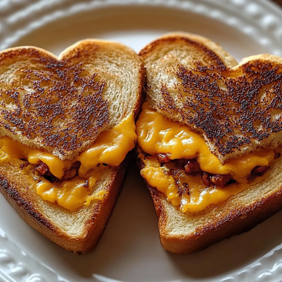 Heart-Shaped Grilled Cheese Dippers