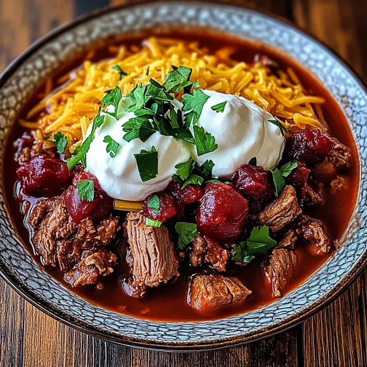 Hearty Crockpot Chili Colorado