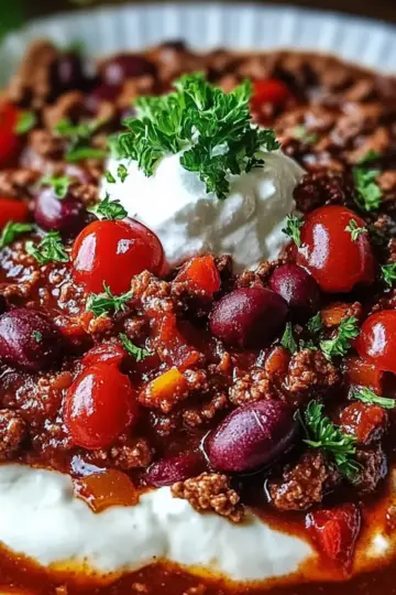 Hearty Slow-Simmered Beef Chili