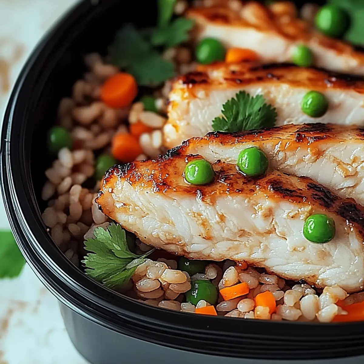 High Protein Crispy Garlic Chicken Fried Rice