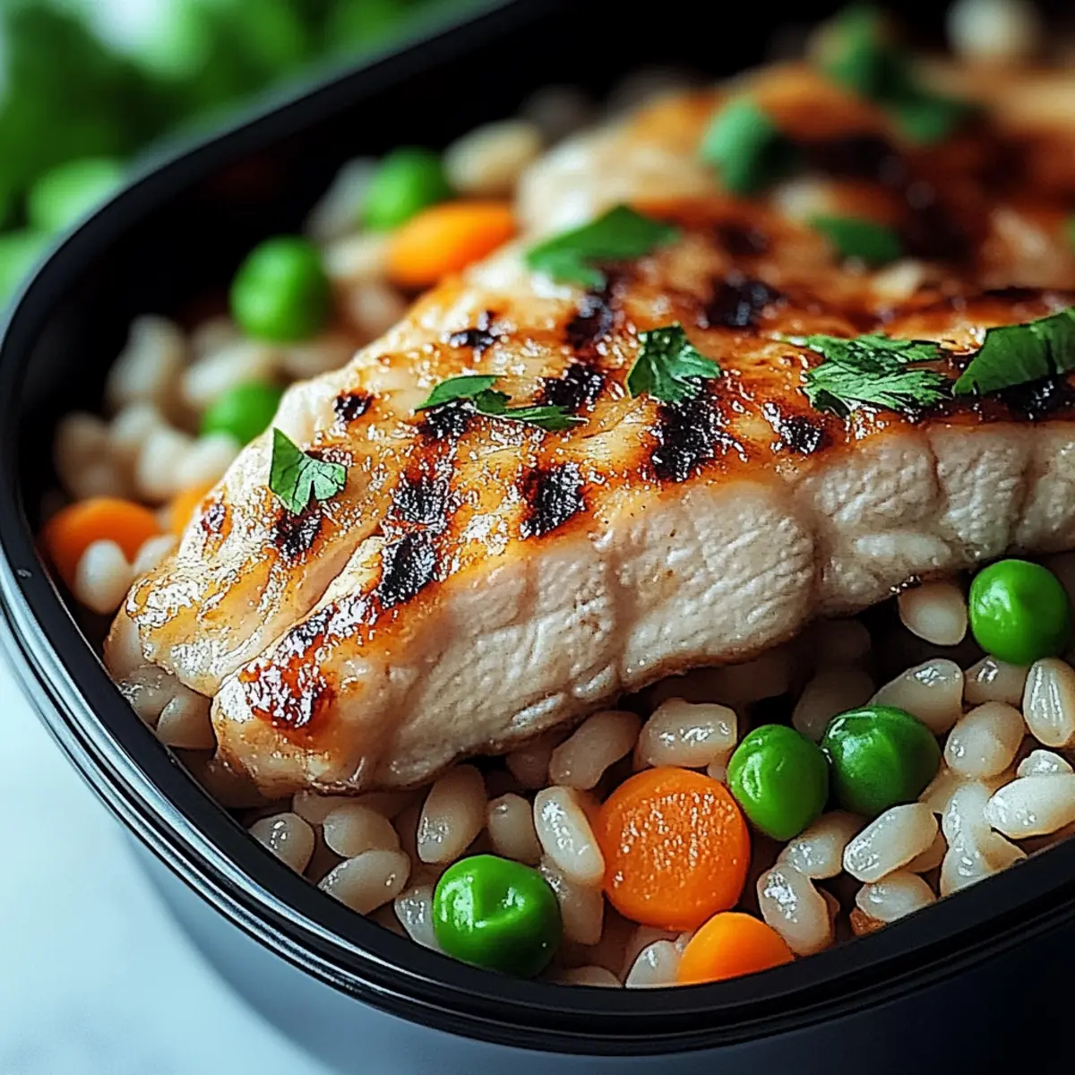 High Protein Crispy Garlic Chicken Fried Rice