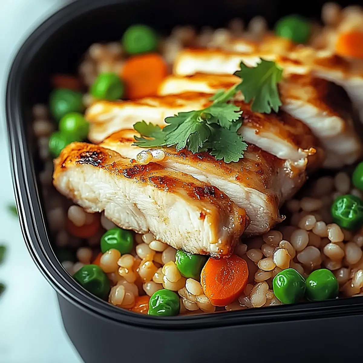 High Protein Crispy Garlic Chicken Fried Rice