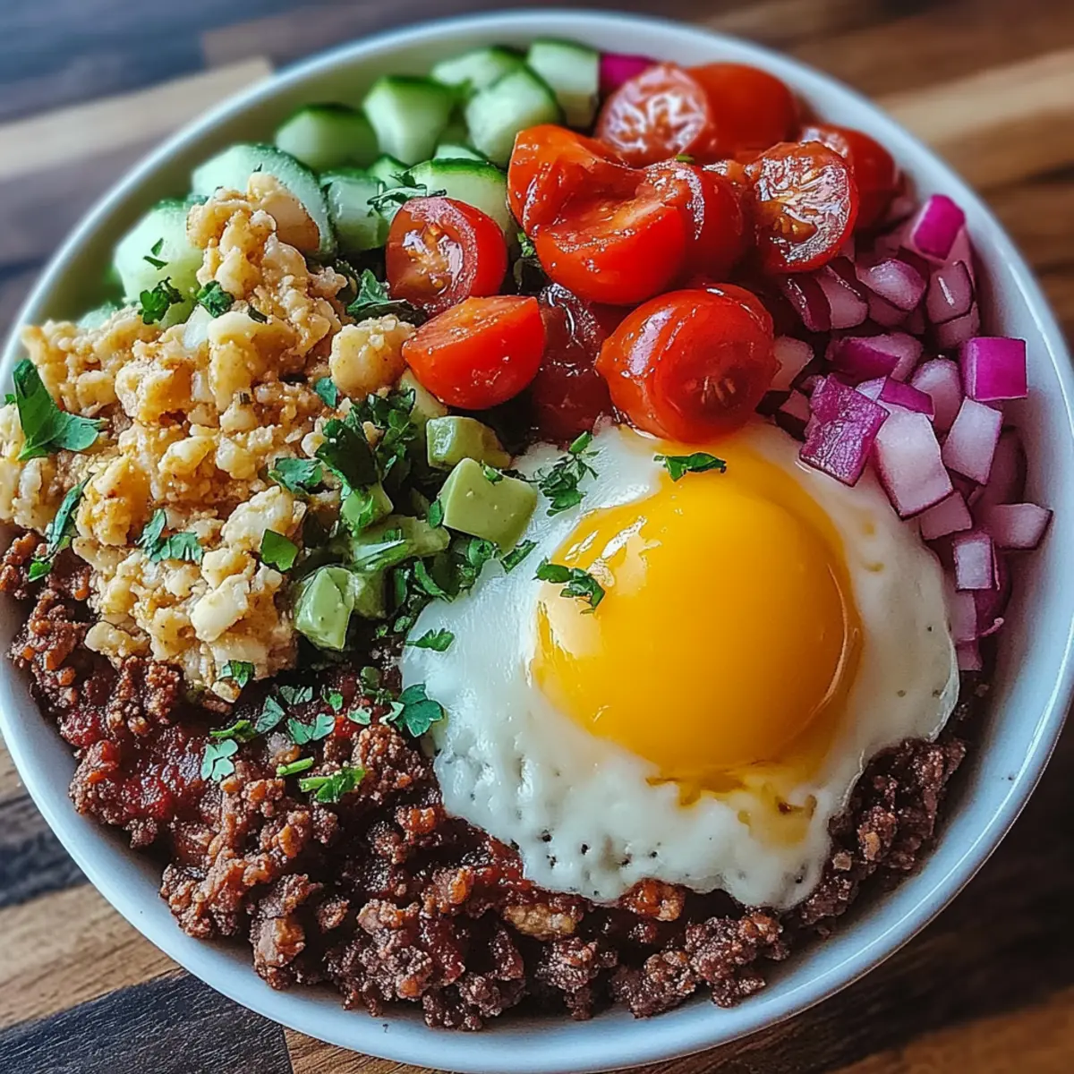 High Protein Ground Beef Power Bowls