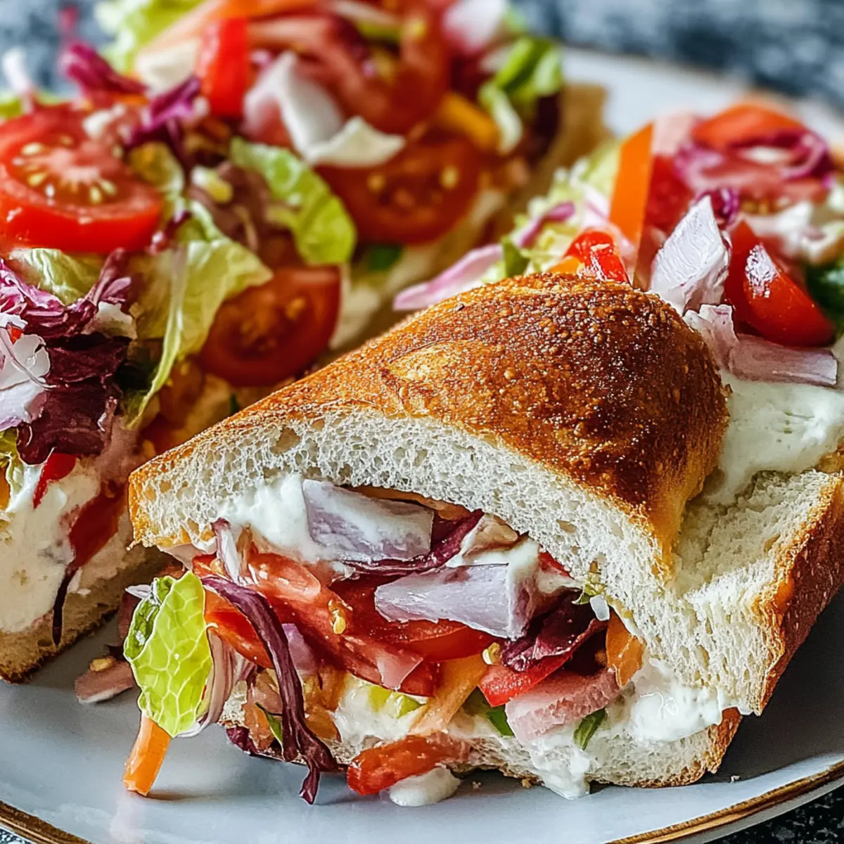 Italian Grinder Salad Sandwich