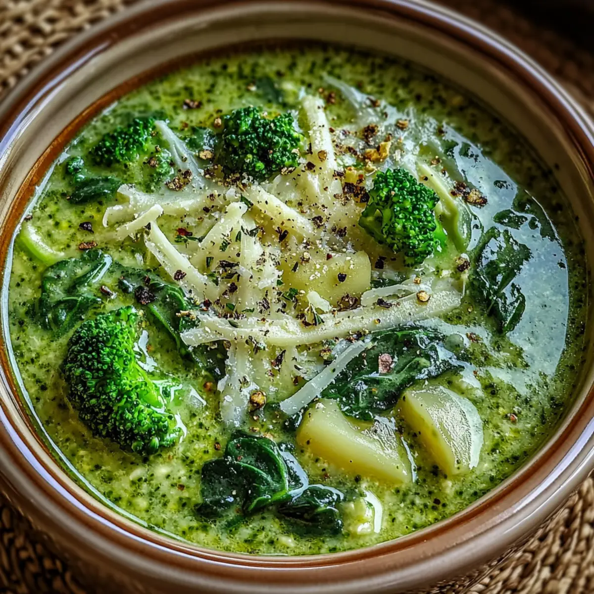 Keto Broccoli Spinach Soup