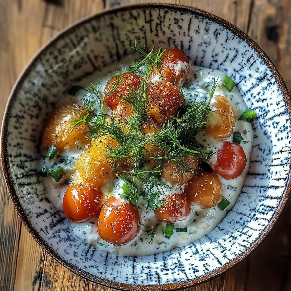 Knuspriger Gnocchi-Salat mit Joghurt-Dressing