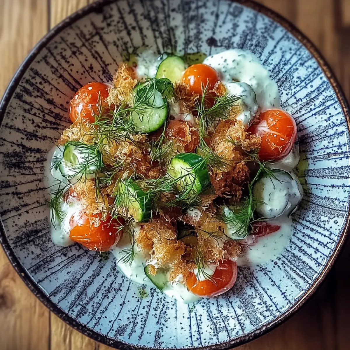 Knuspriger Gnocchi-Salat mit Joghurt-Dressing