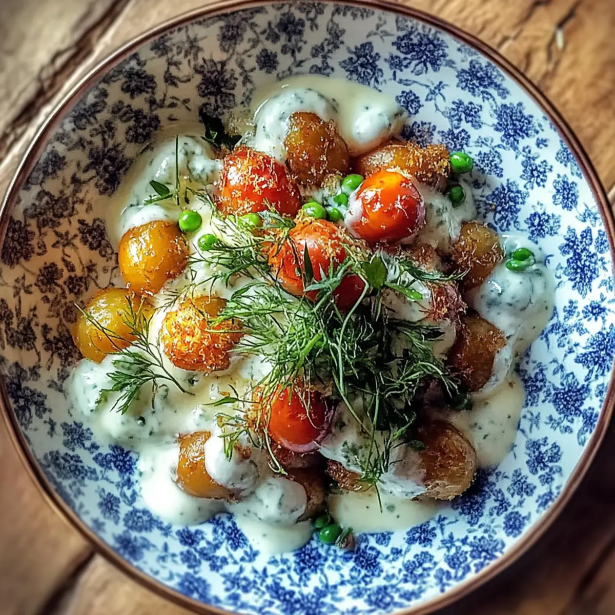 Knuspriger Gnocchi-Salat mit Joghurt-Dressing