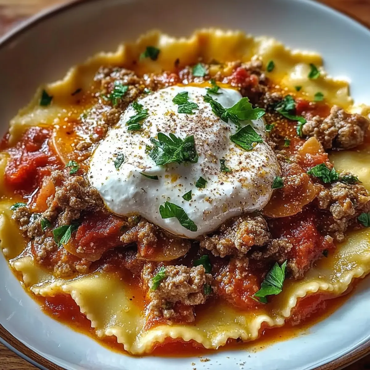 Lasagna Soup with Ricotta