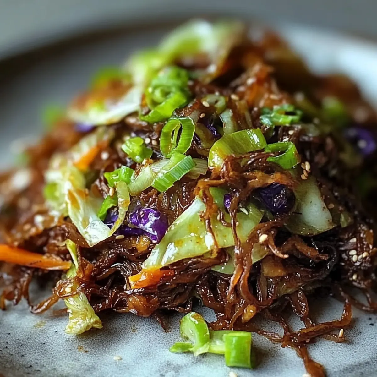 Low-Carb Mongolian Ground Beef and Cabbage