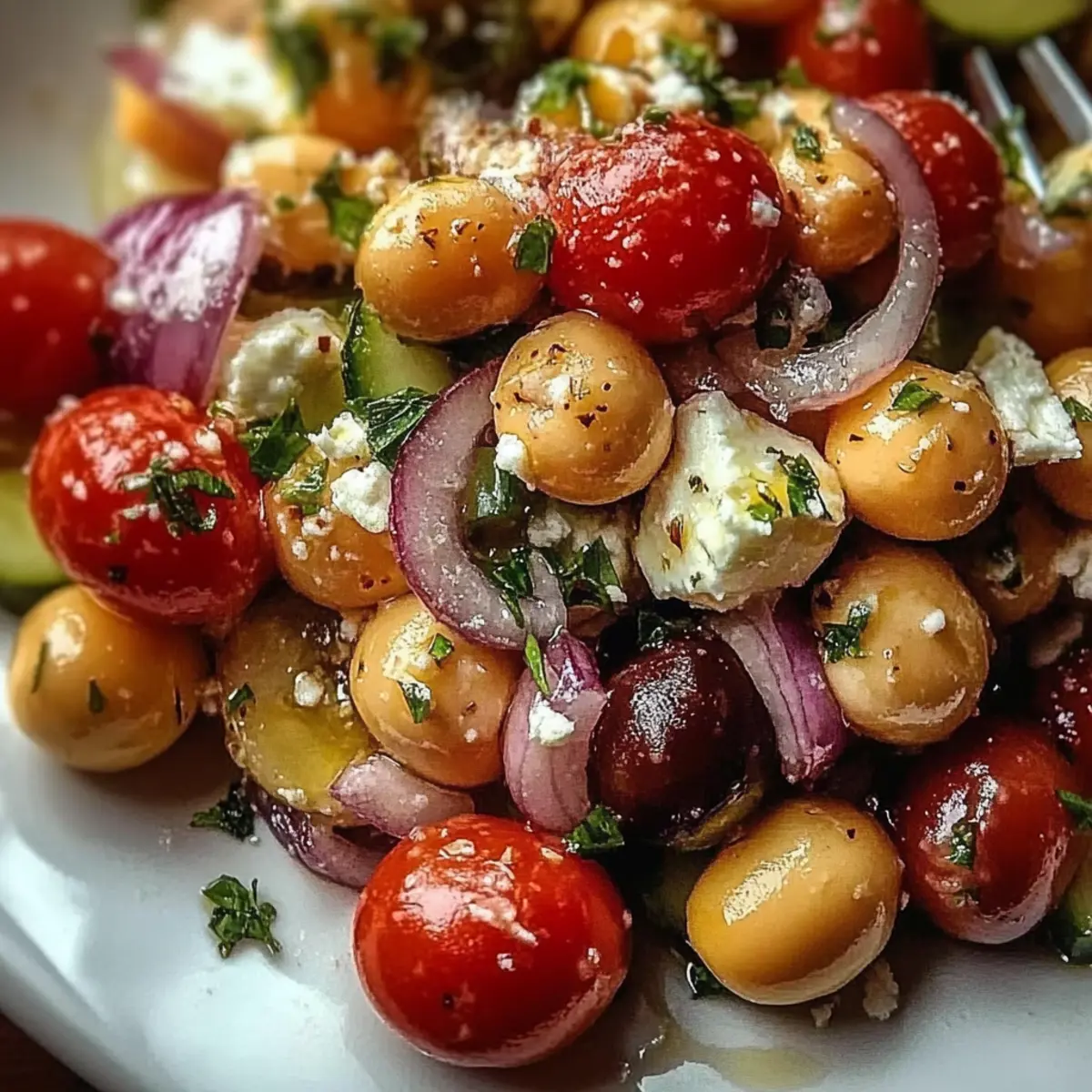 Mediterranean Chickpea Feta Salad