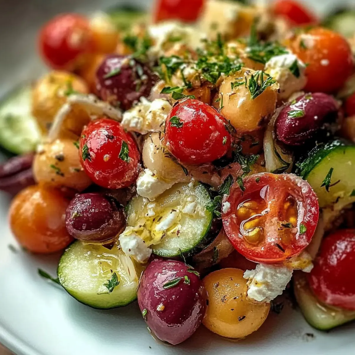 Mediterranean Chickpea Feta Salad