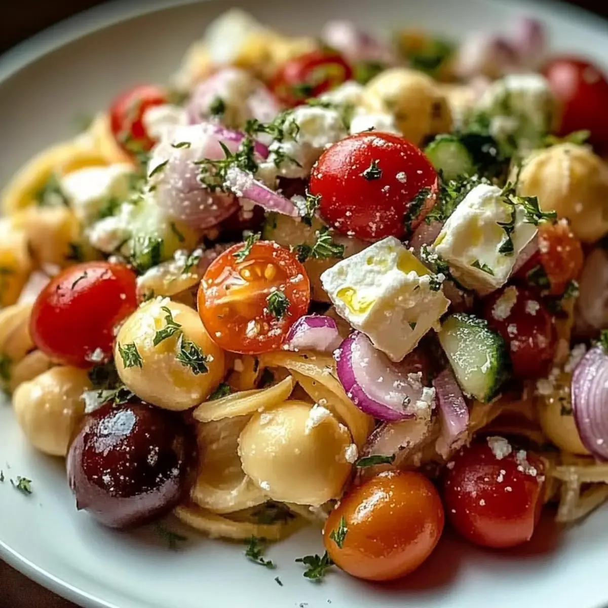 Mediterranean Chickpea Feta Salad
