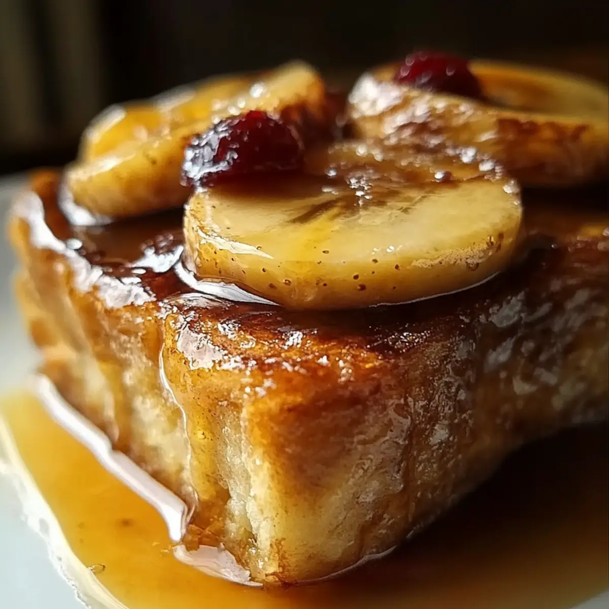 Overnight Baked Banana French Toast Casserole
