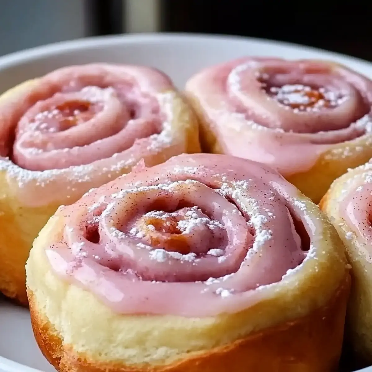 Pink Cinnamon Rolls