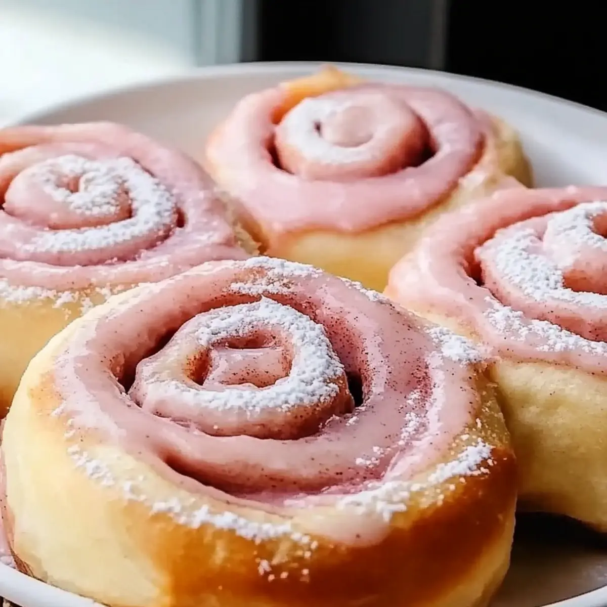 Pink Cinnamon Rolls