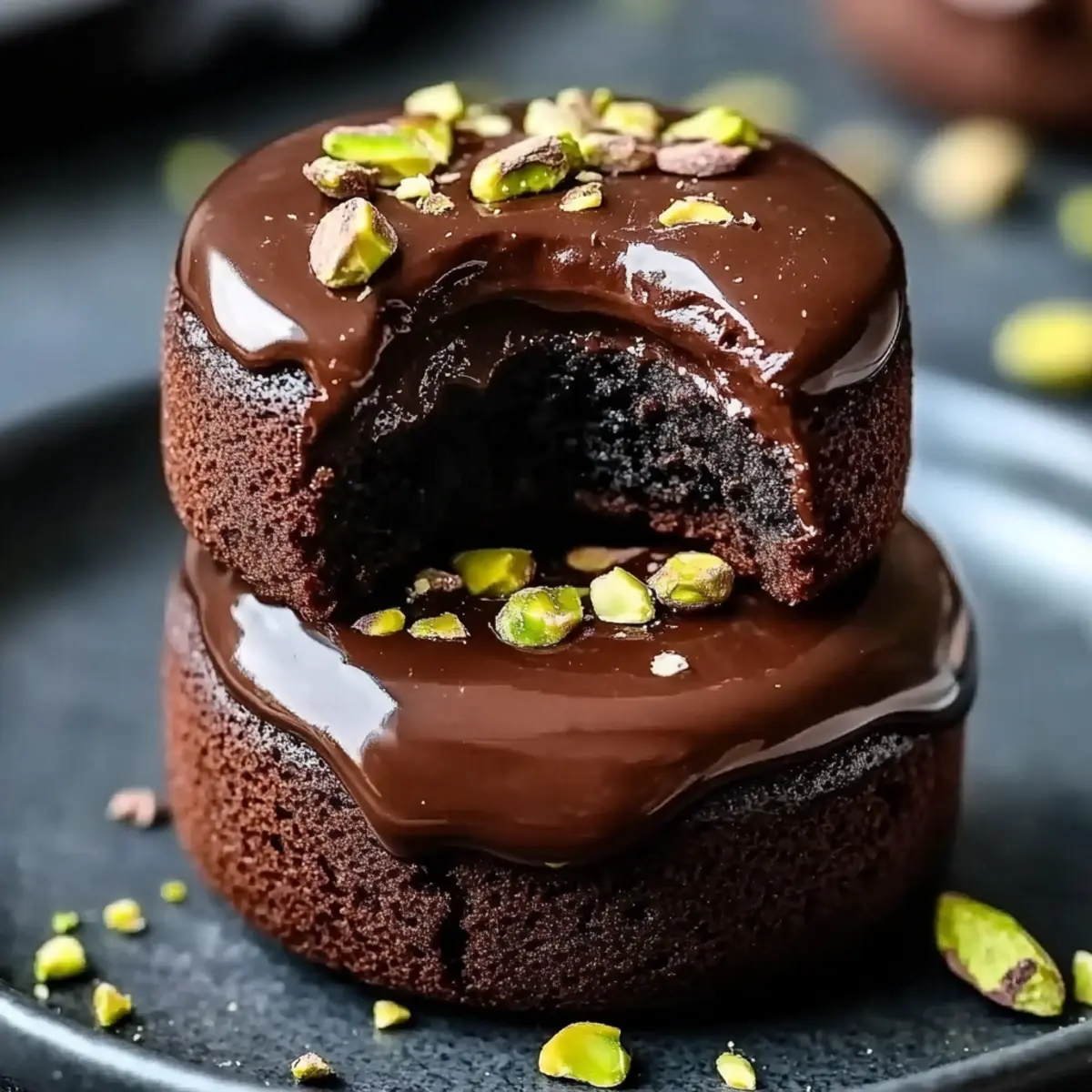 Pistachio Chocolate Lava Cakes