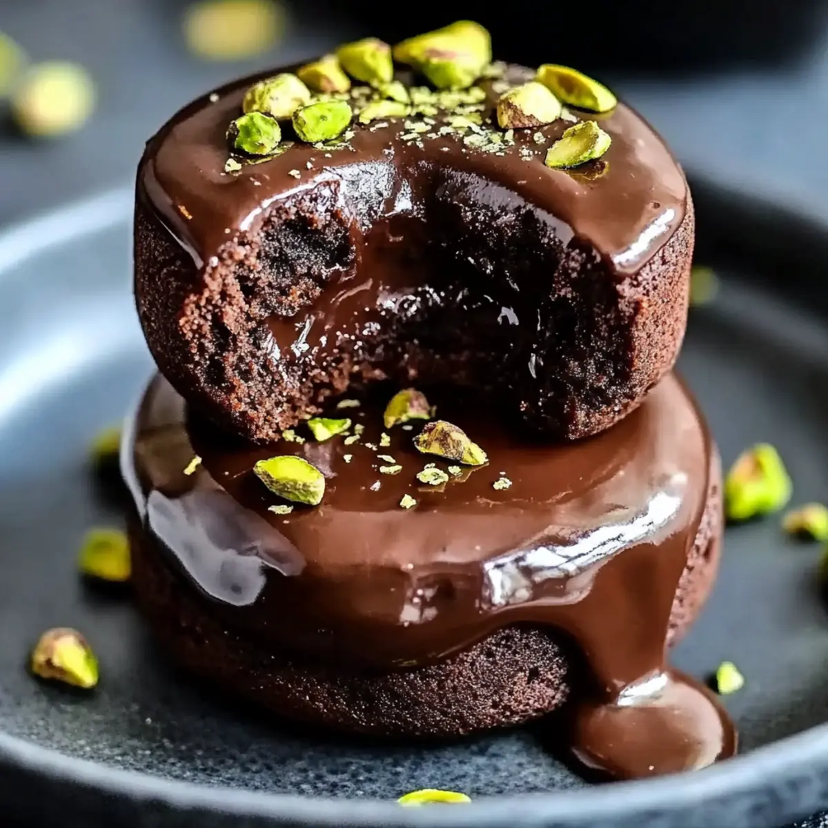 Pistachio Chocolate Lava Cakes