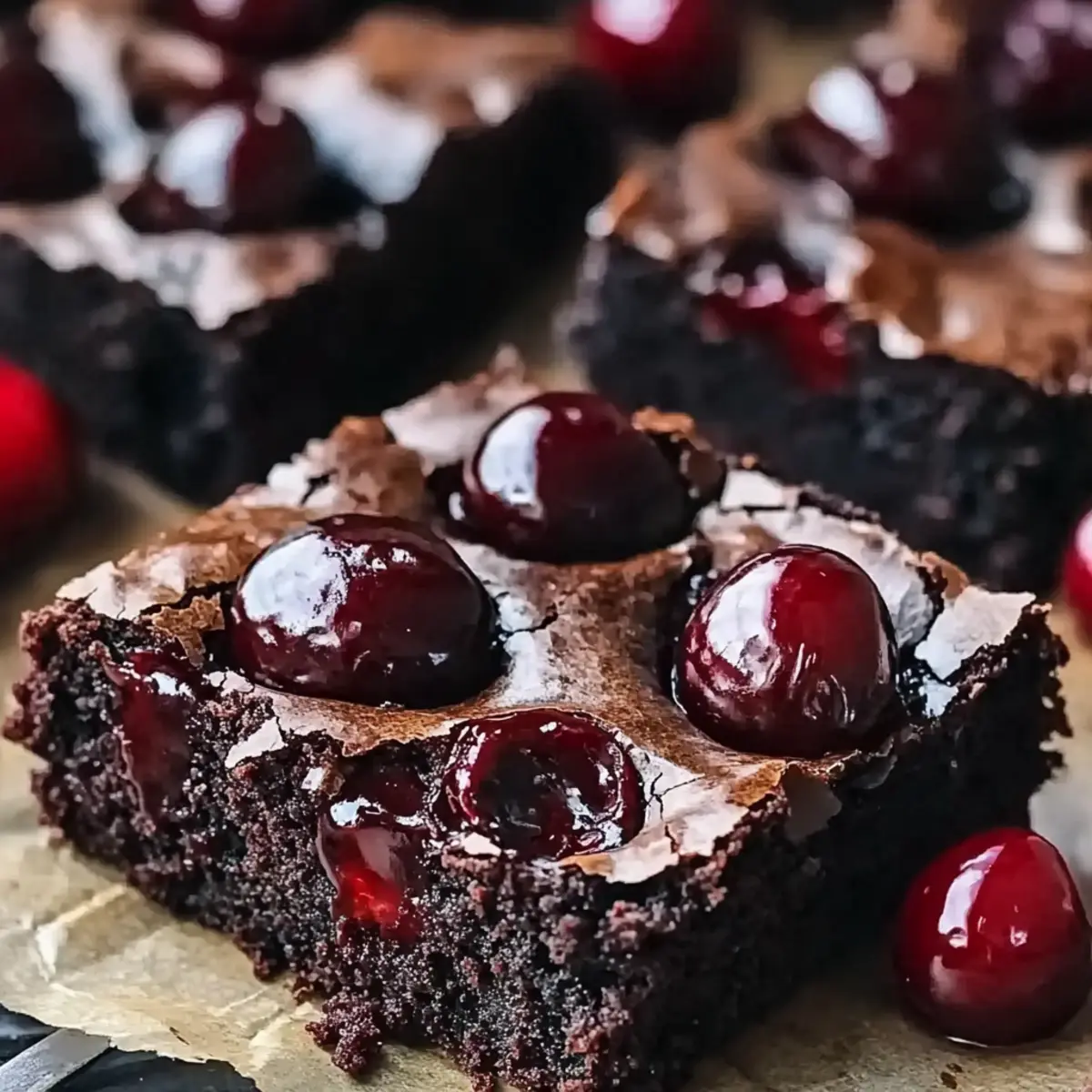 Roasted Cherry Brownies