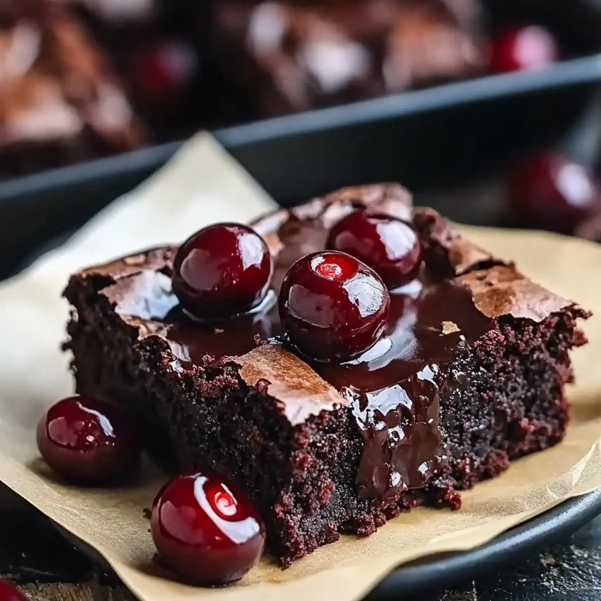 Roasted Cherry Brownies