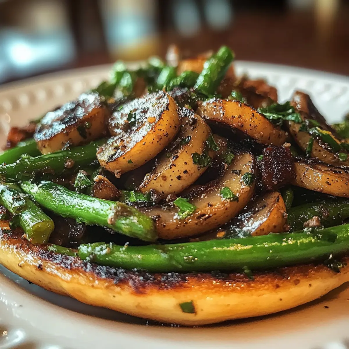 Sautéed Mushrooms and Green Beans