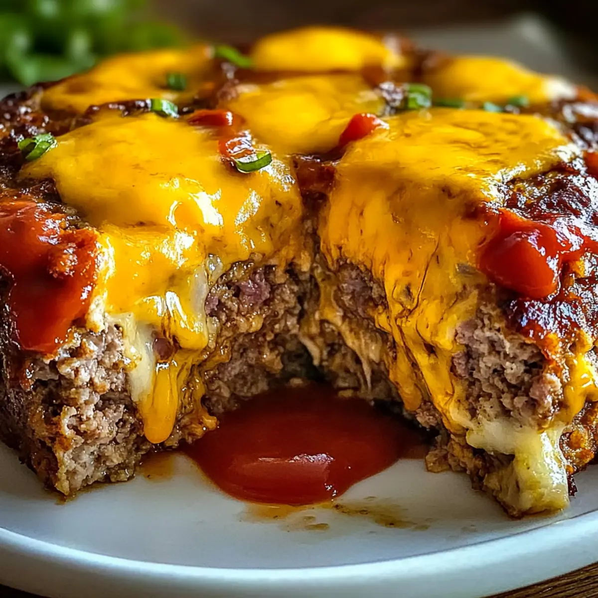 Savory Juicy Baked Cheeseburger Meatloaf