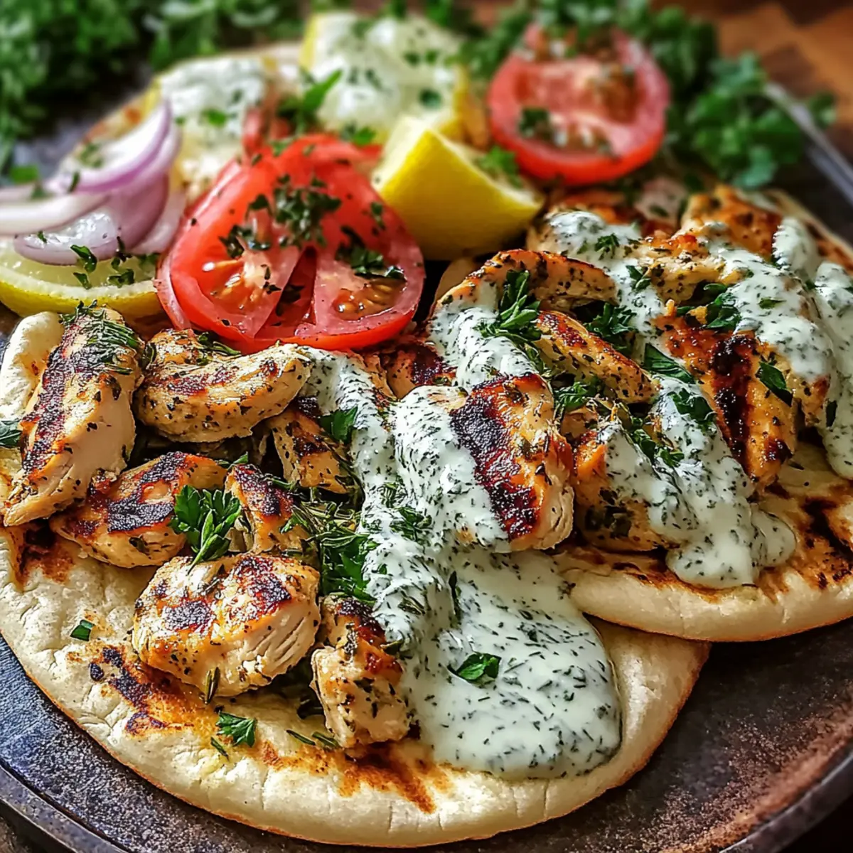Sheet Pan Chicken Pitas with Herby Ranch
